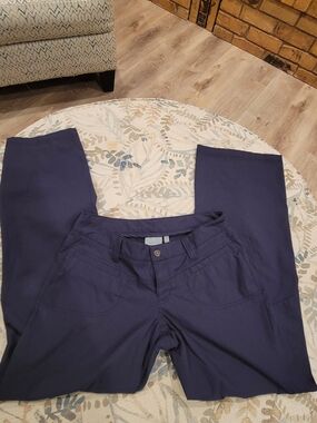 Athleta Navy Button-Front Pants